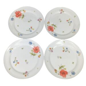 Set of 4 Just Flowers Mikasa Bone China Salad Bread Dessert Plates 6.5" New